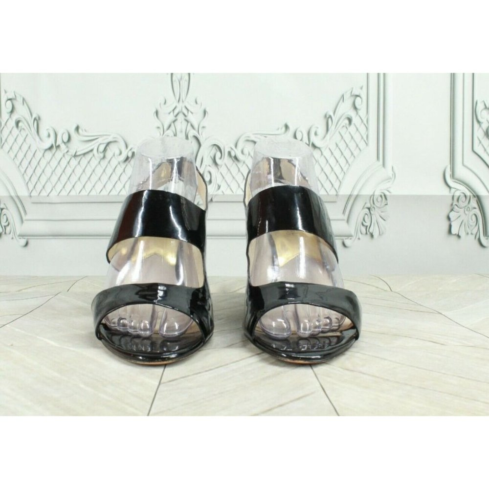 MICHAEL Michael Kors Black Leather Peep Toe Platform Heels Sandals Size 10 M - Picture 4 of 9